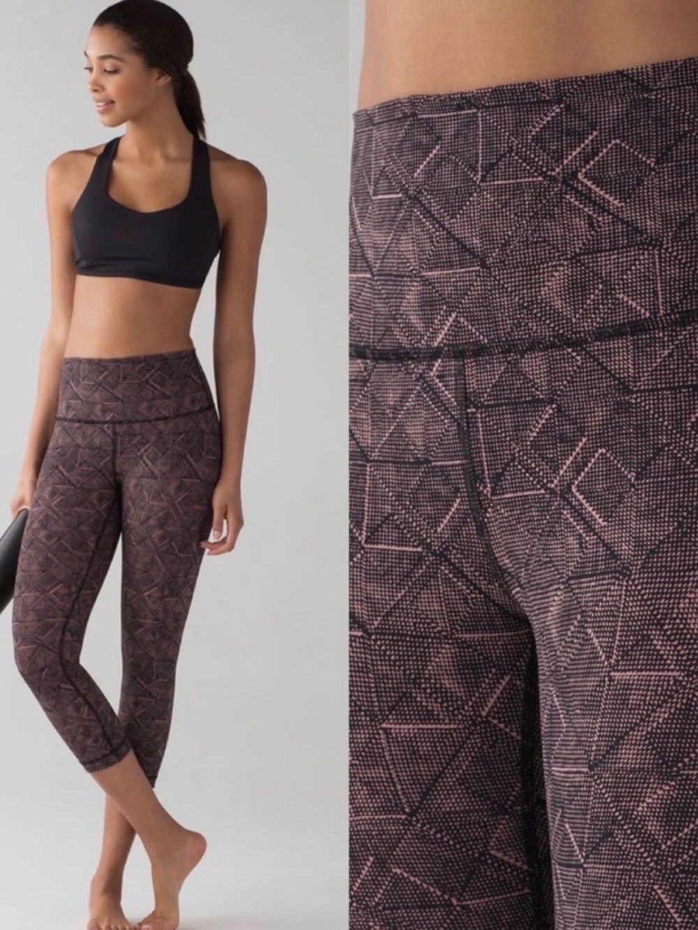 Lululemon Wunder Under Crop Full-On Luxtreme 21" Leggings 6 formation quicksand